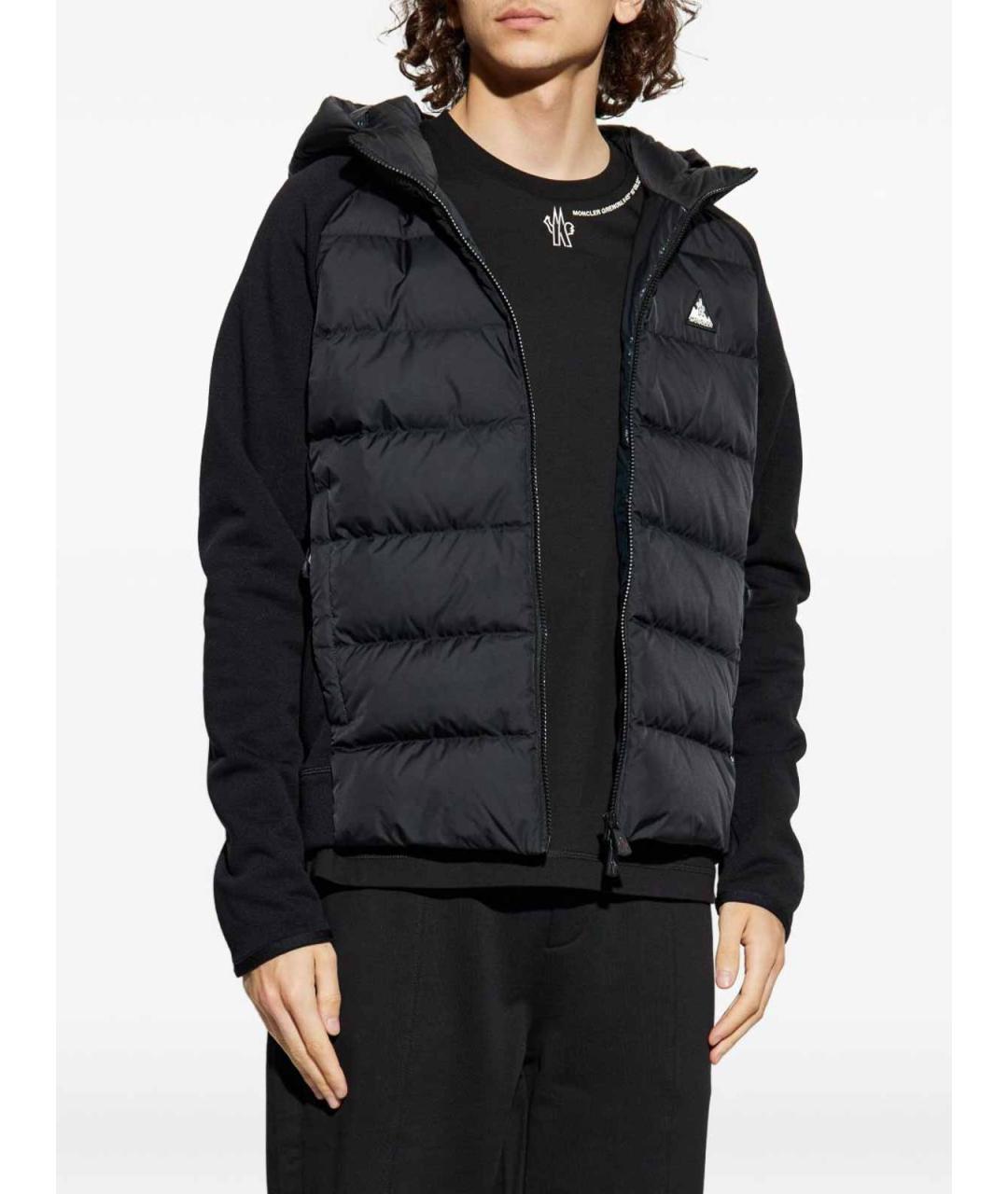 MONCLER Черная полиэстеровая куртка, фото 4