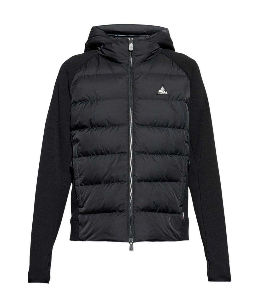 MONCLER Черная полиэстеровая куртка, фото 1