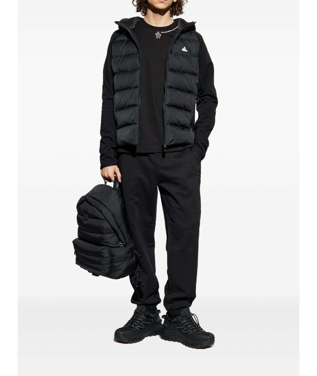 MONCLER Черная полиэстеровая куртка, фото 3