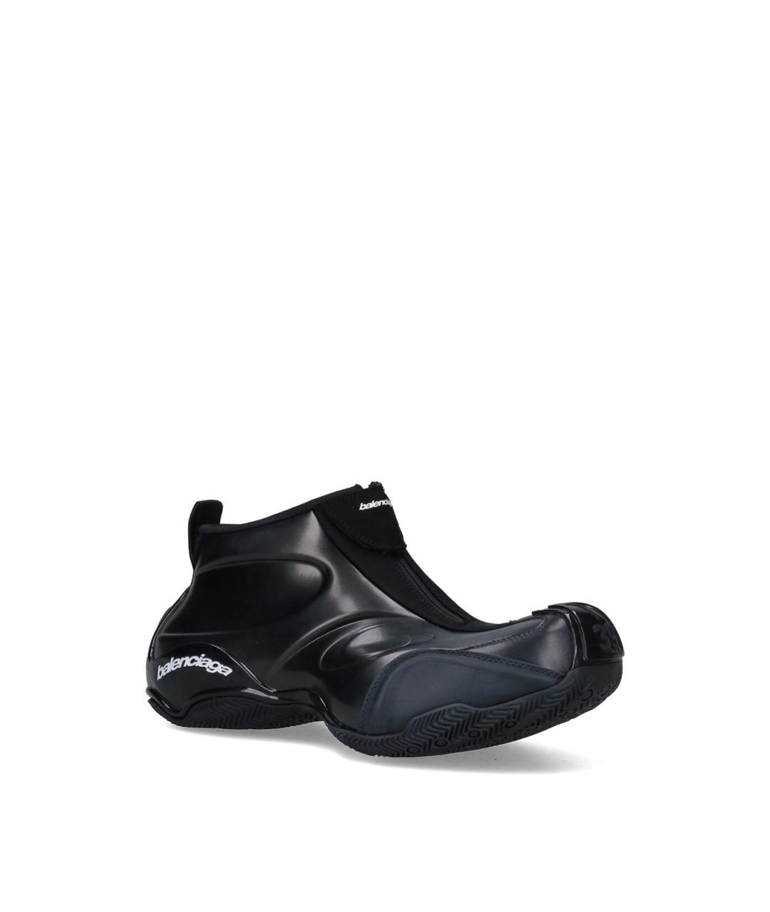 BALENCIAGA Черные резиновые низкие кроссовки / кеды, фото 2