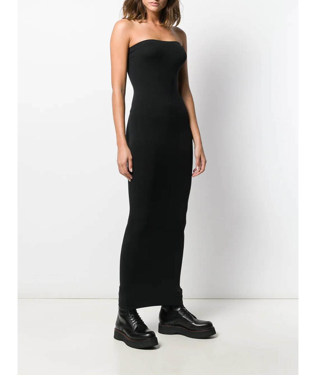 WOLFORD Черное полиамидовое повседневное платье, фото 4