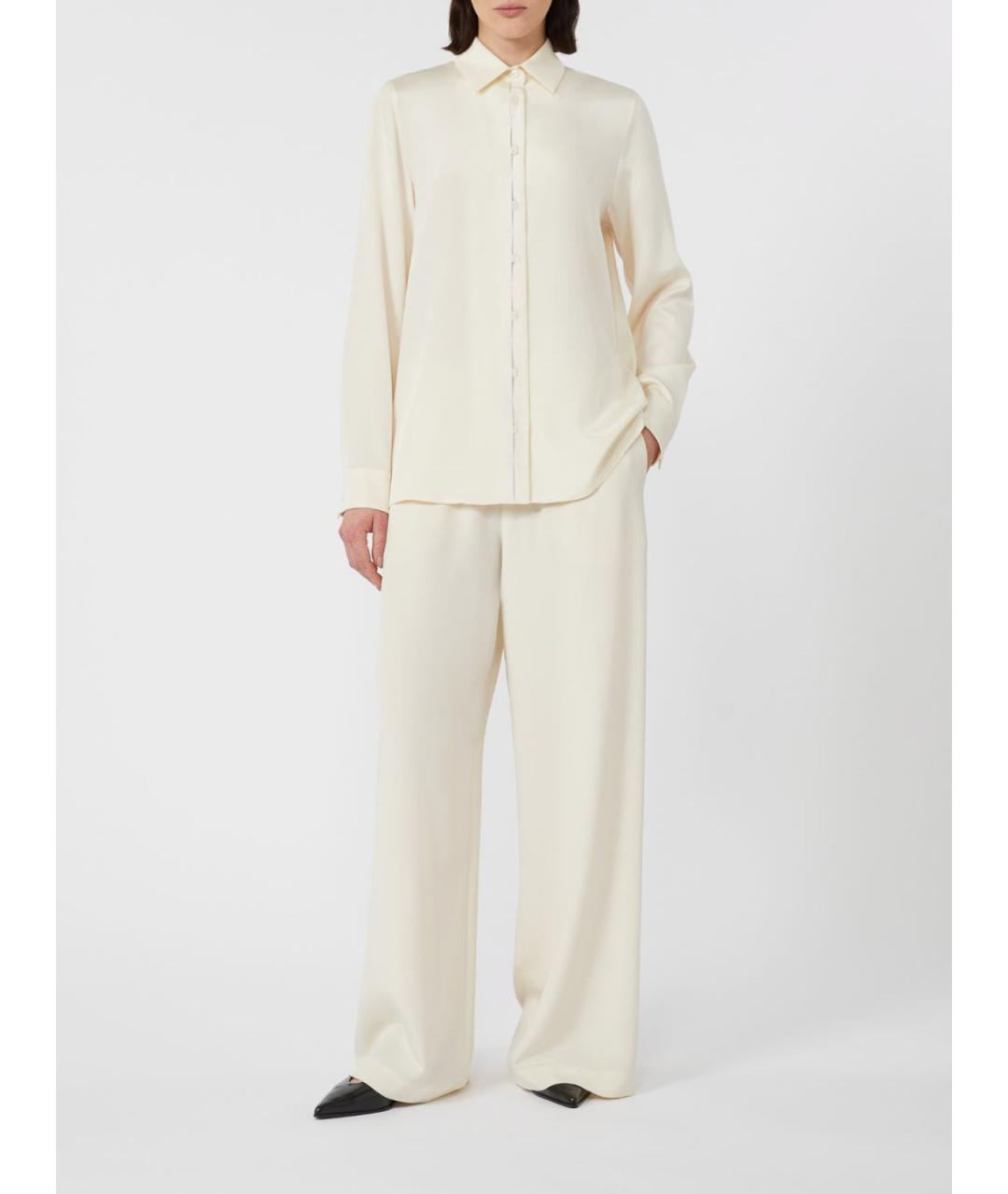 MAX MARA Белая шелковая рубашка, фото 2