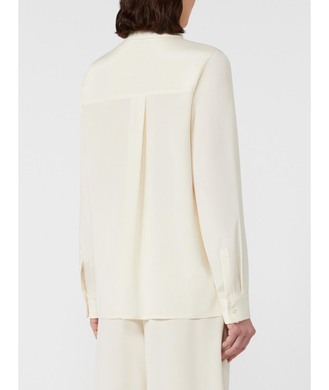 MAX MARA Белая шелковая рубашка, фото 4