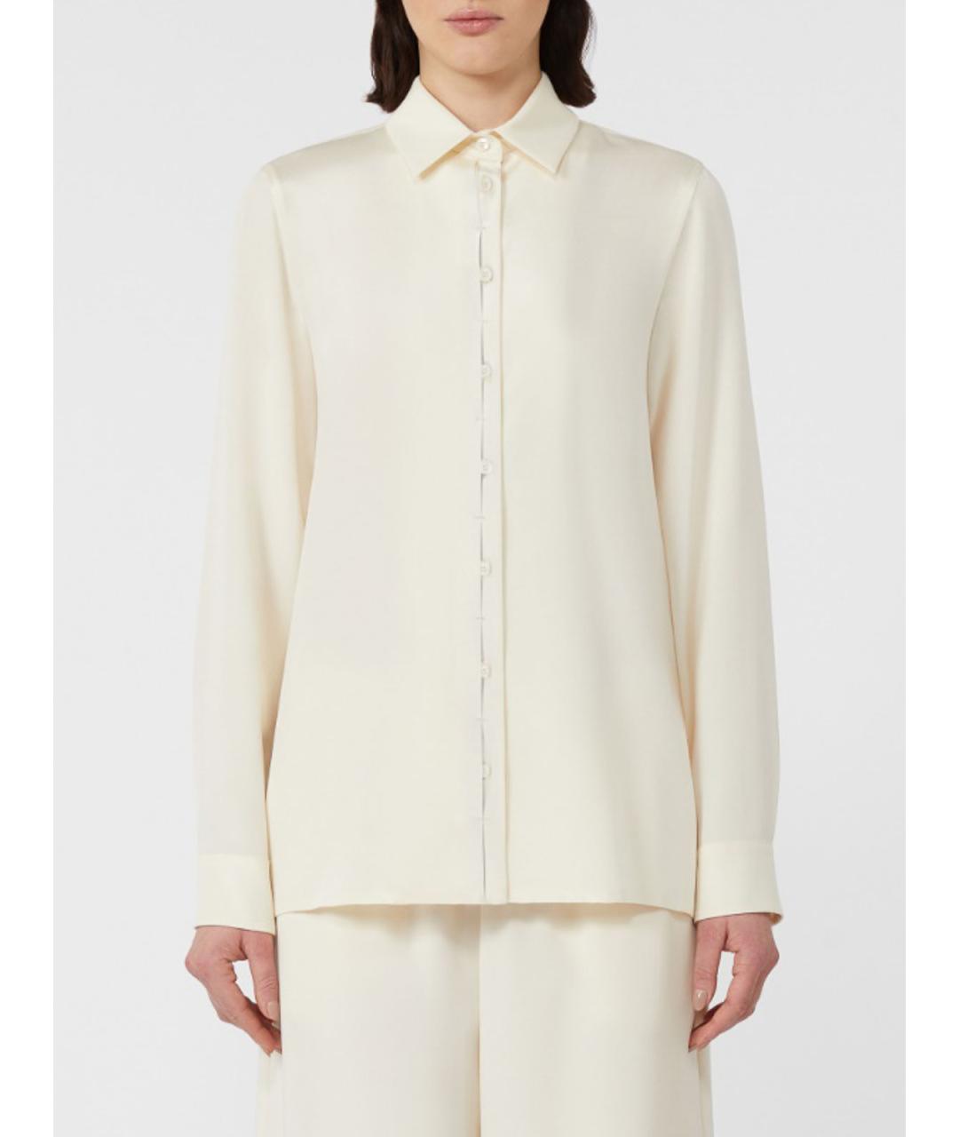 MAX MARA Белая шелковая рубашка, фото 3