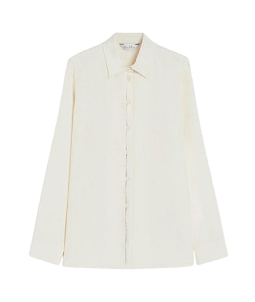 MAX MARA Белая шелковая рубашка, фото 1