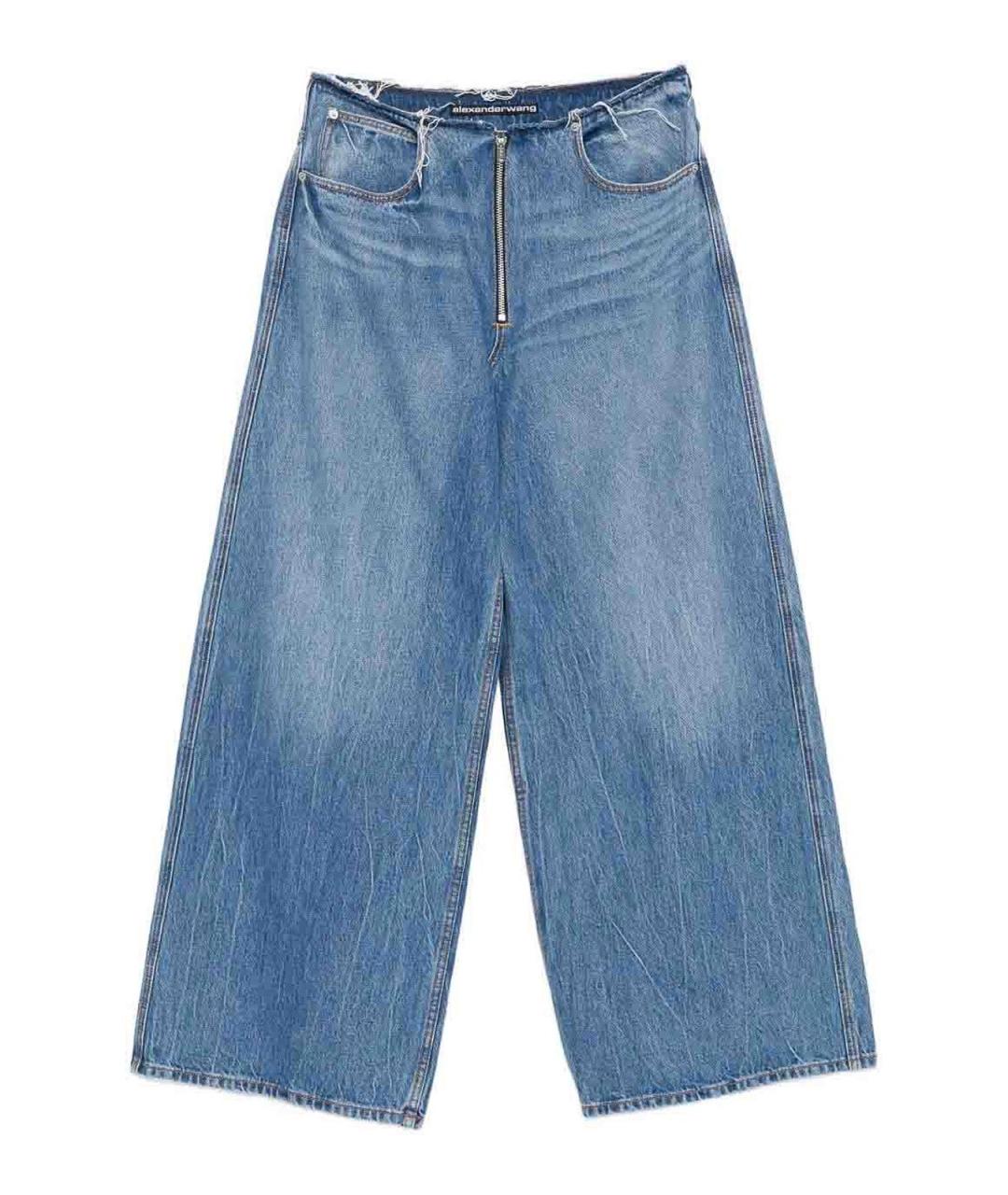 ALEXANDER WANG Синие хлопковые прямые джинсы, фото 1