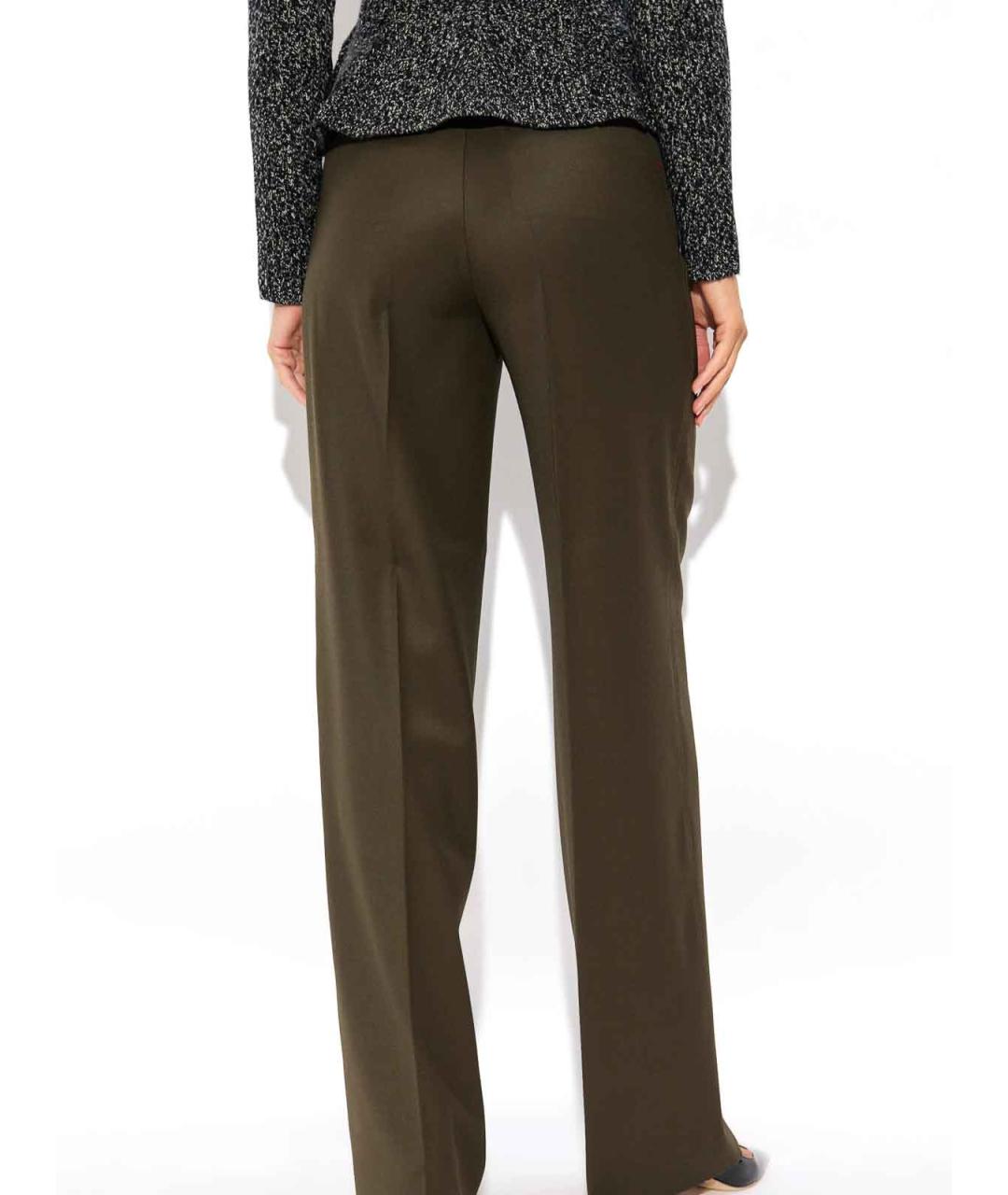 MAX MARA Зеленые шерстяные брюки широкие, фото 3