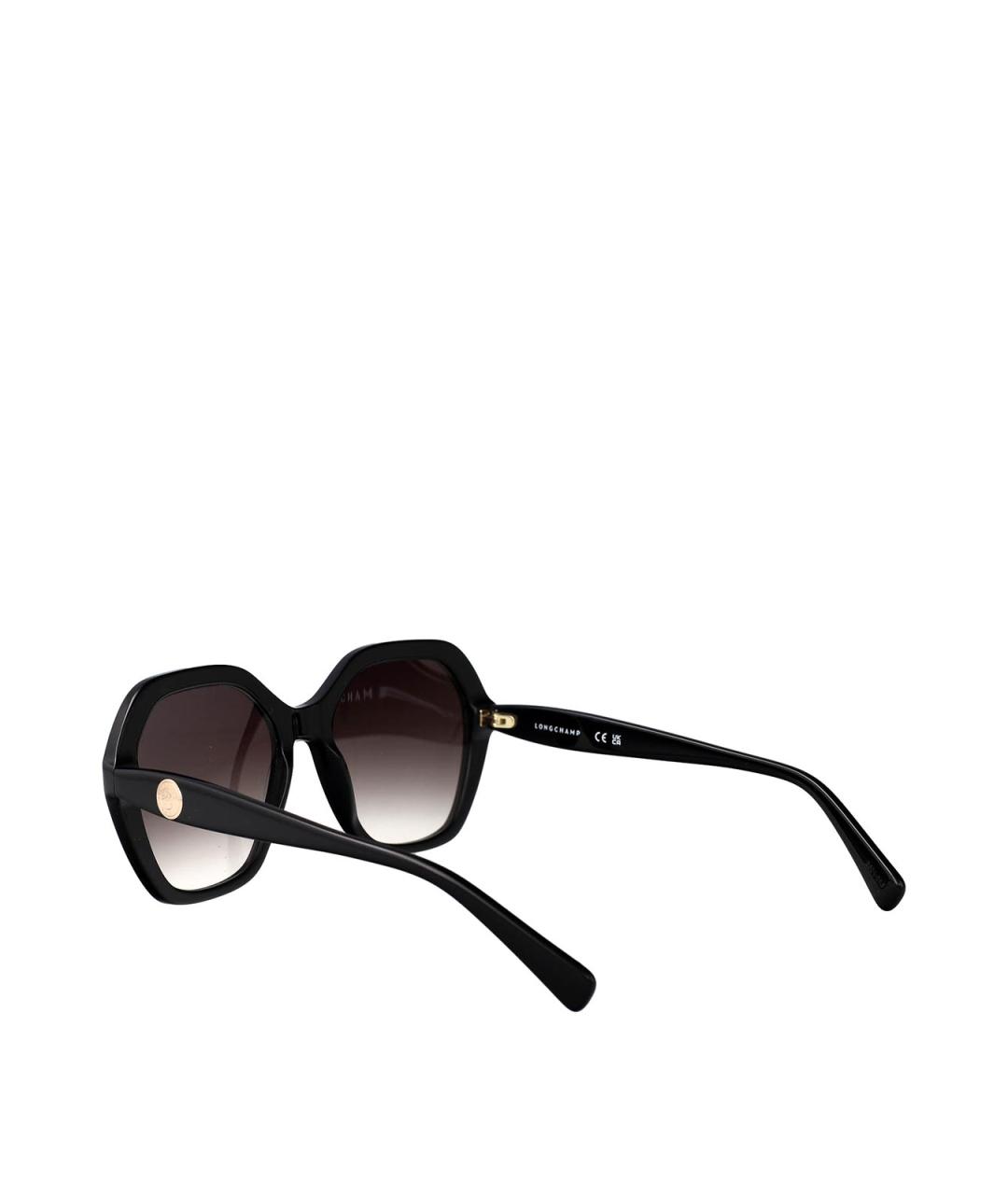 LONGCHAMP Черные пластиковые солнцезащитные очки, фото 4