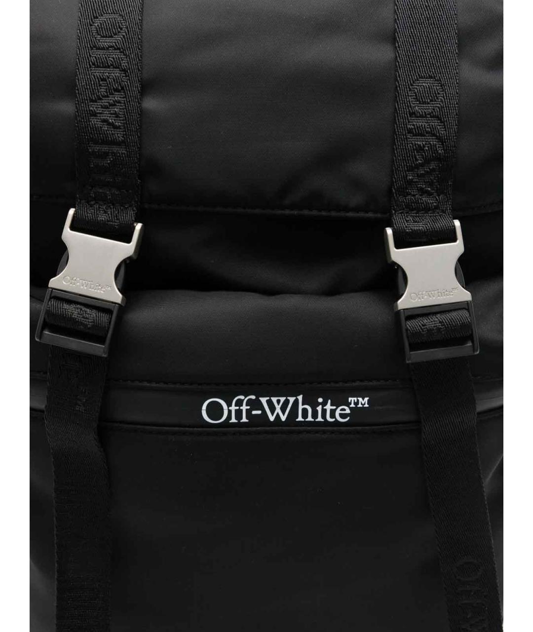 OFF-WHITE Черный кожаный рюкзак, фото 4