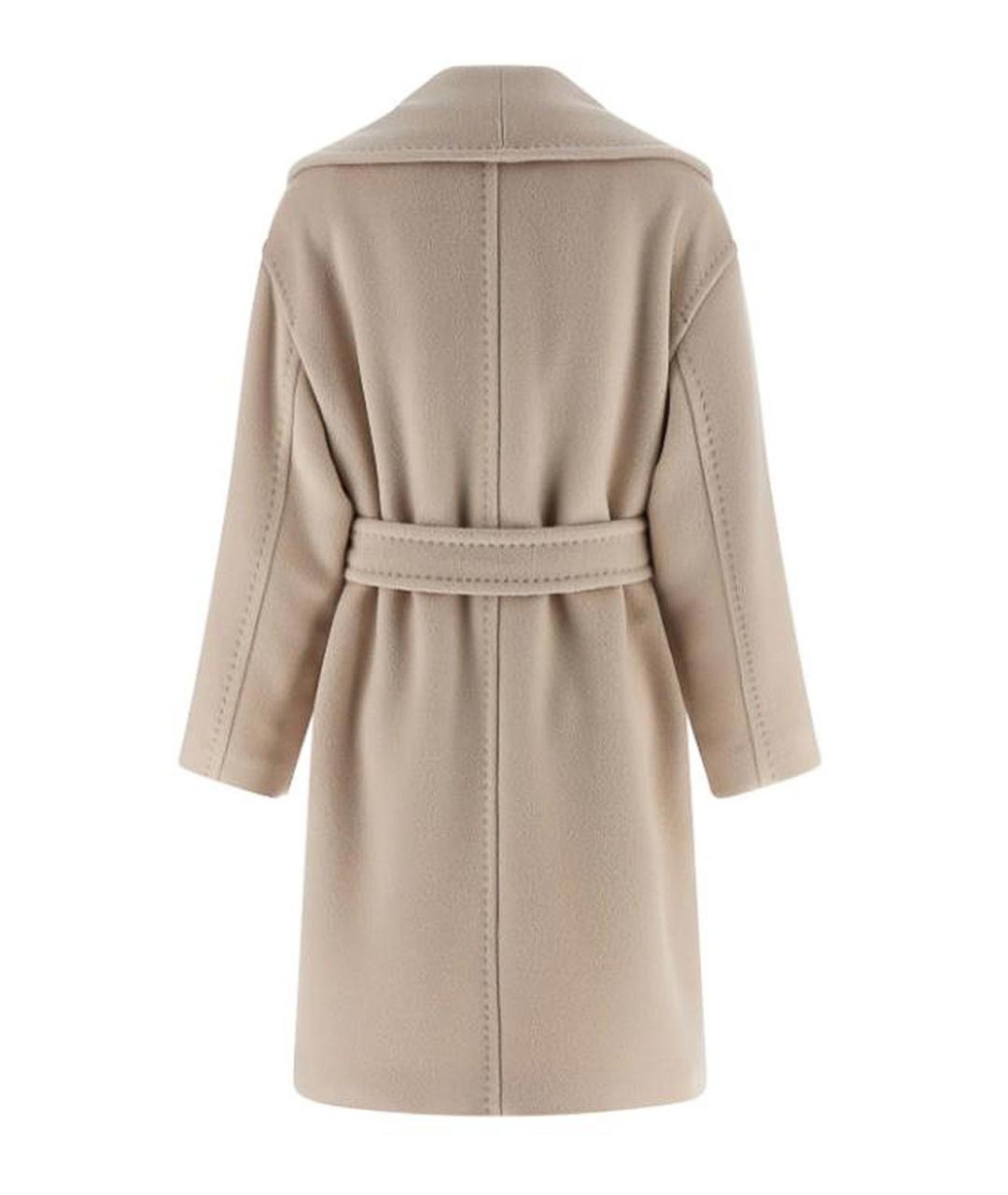 MAX MARA STUDIO Коричневое шерстяное пальто, фото 2