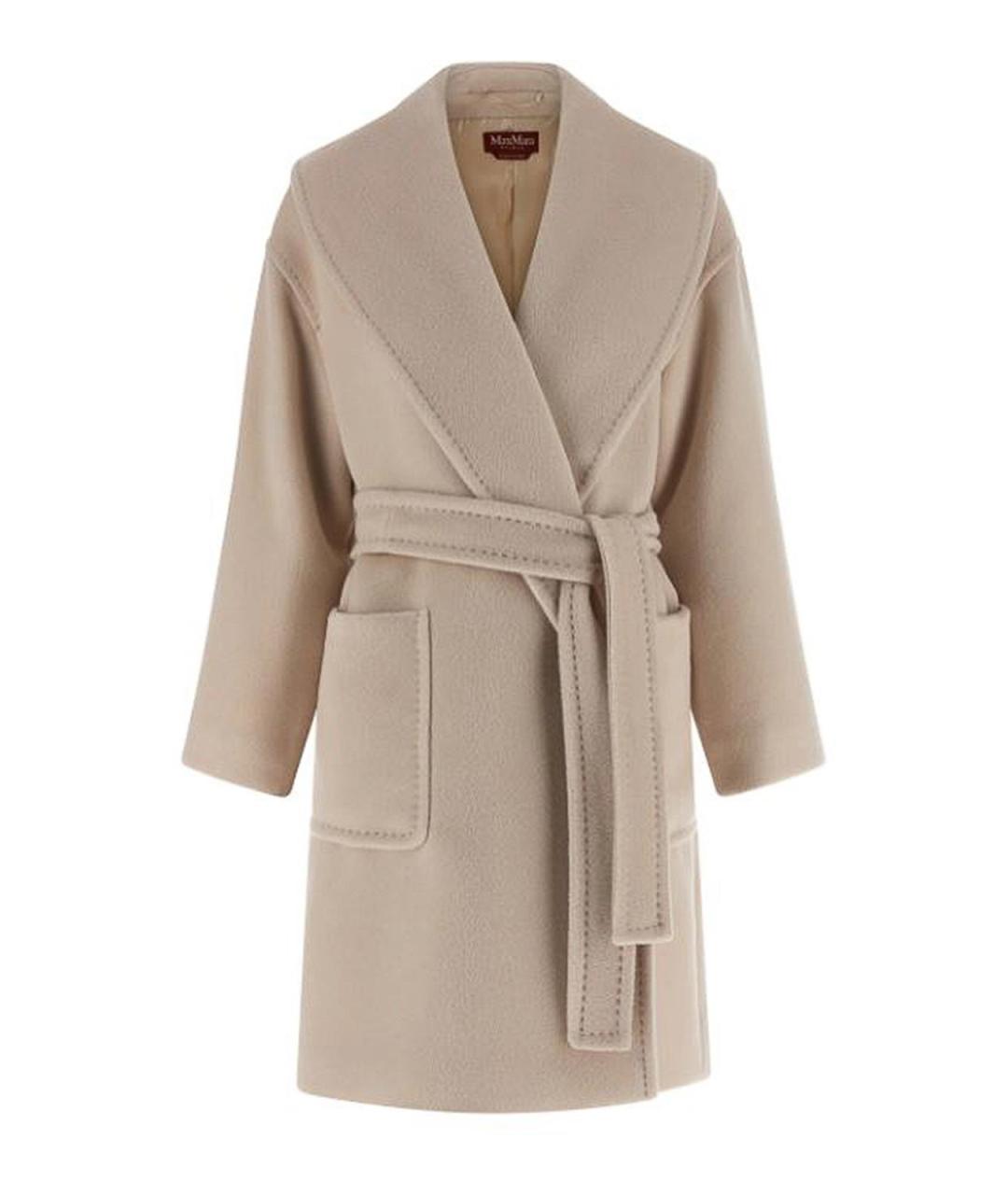 MAX MARA STUDIO Коричневое шерстяное пальто, фото 1