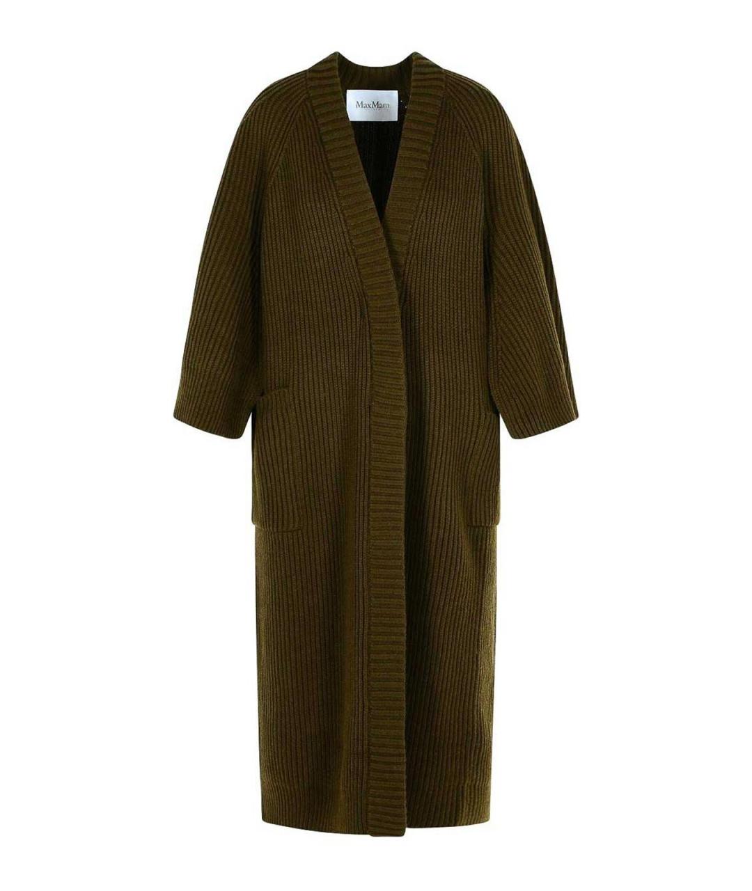 MAX MARA Зеленый шерстяной кардиган, фото 1
