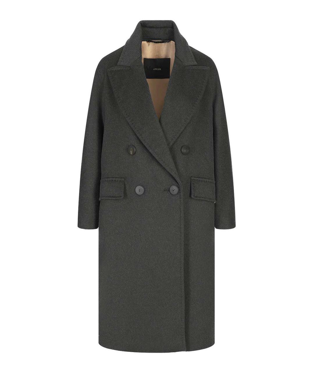 MAX MARA Хаки шерстяное пальто, фото 1
