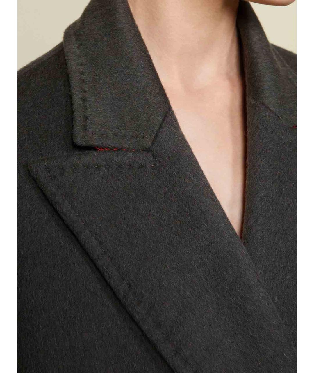 MAX MARA Хаки шерстяное пальто, фото 5