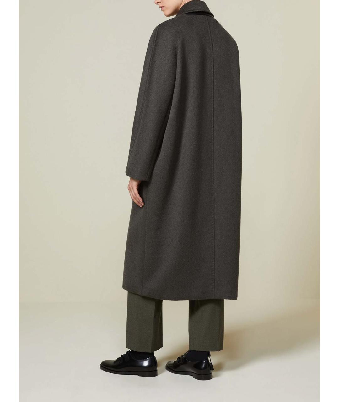 MAX MARA Хаки шерстяное пальто, фото 4