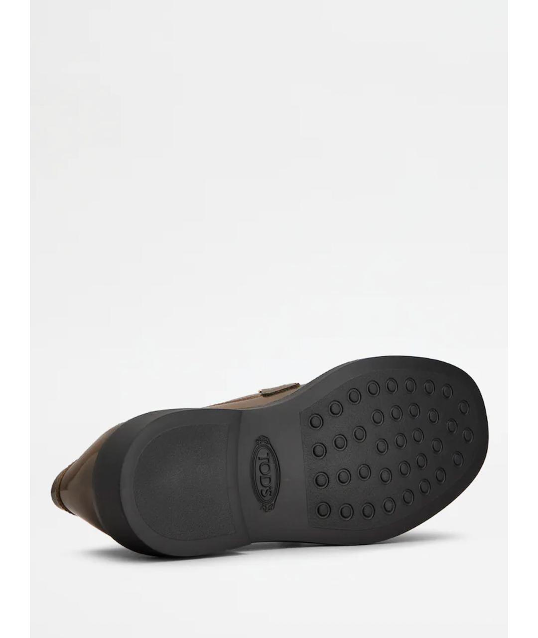 TOD'S Коричневые кожаные лоферы, фото 4