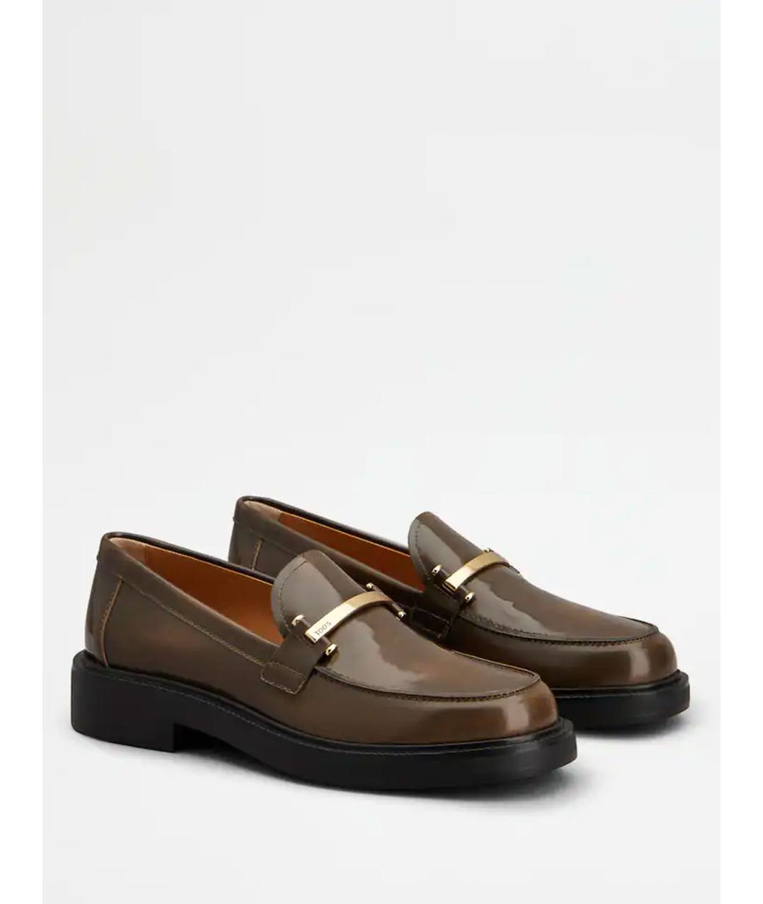 TOD'S Коричневые кожаные лоферы, фото 2