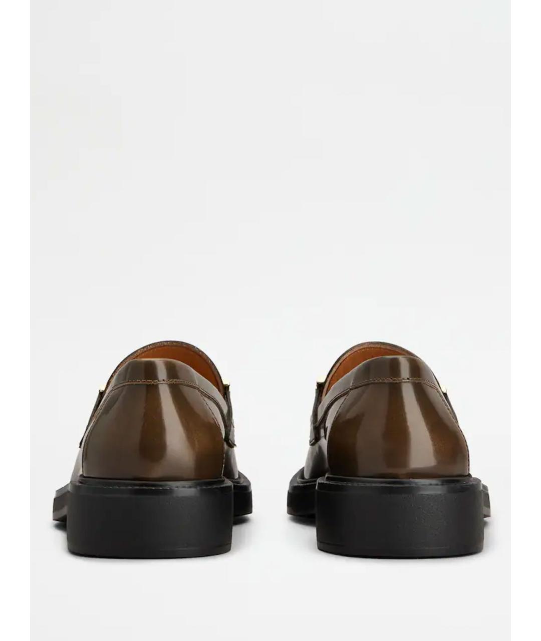TOD'S Коричневые кожаные лоферы, фото 3