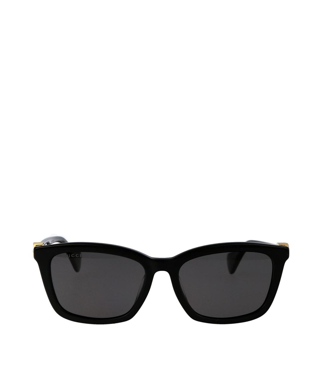 GUCCI Черные пластиковые солнцезащитные очки, фото 1