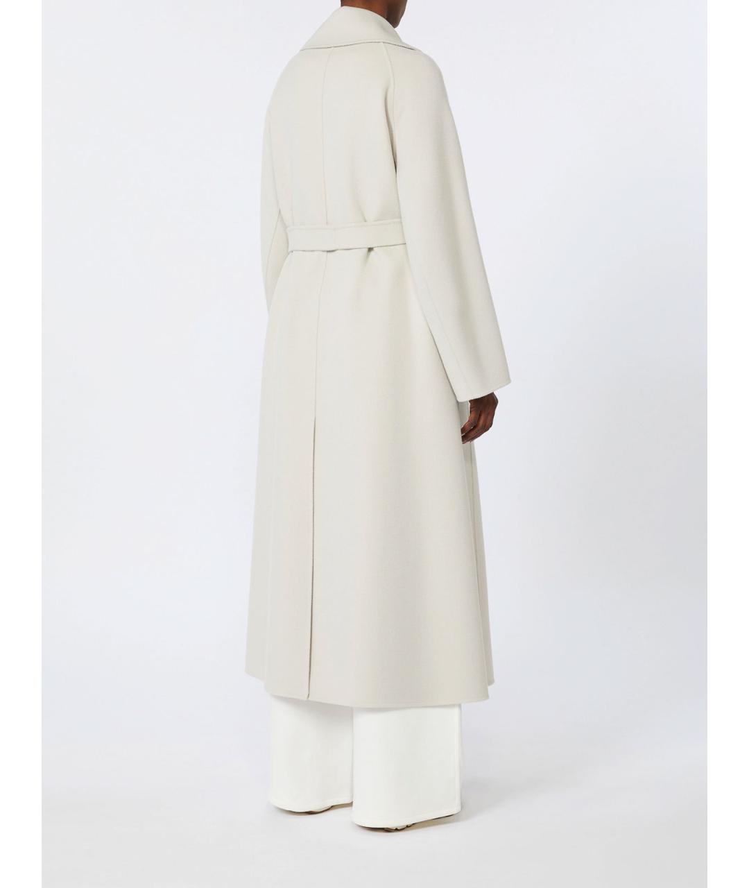 'S MAX MARA Белое шерстяное пальто, фото 4