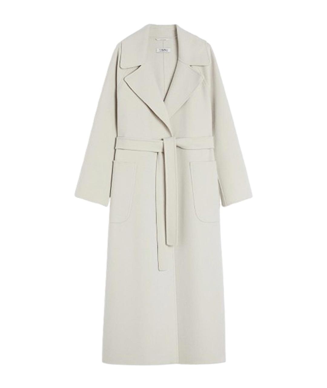 'S MAX MARA Белое шерстяное пальто, фото 1