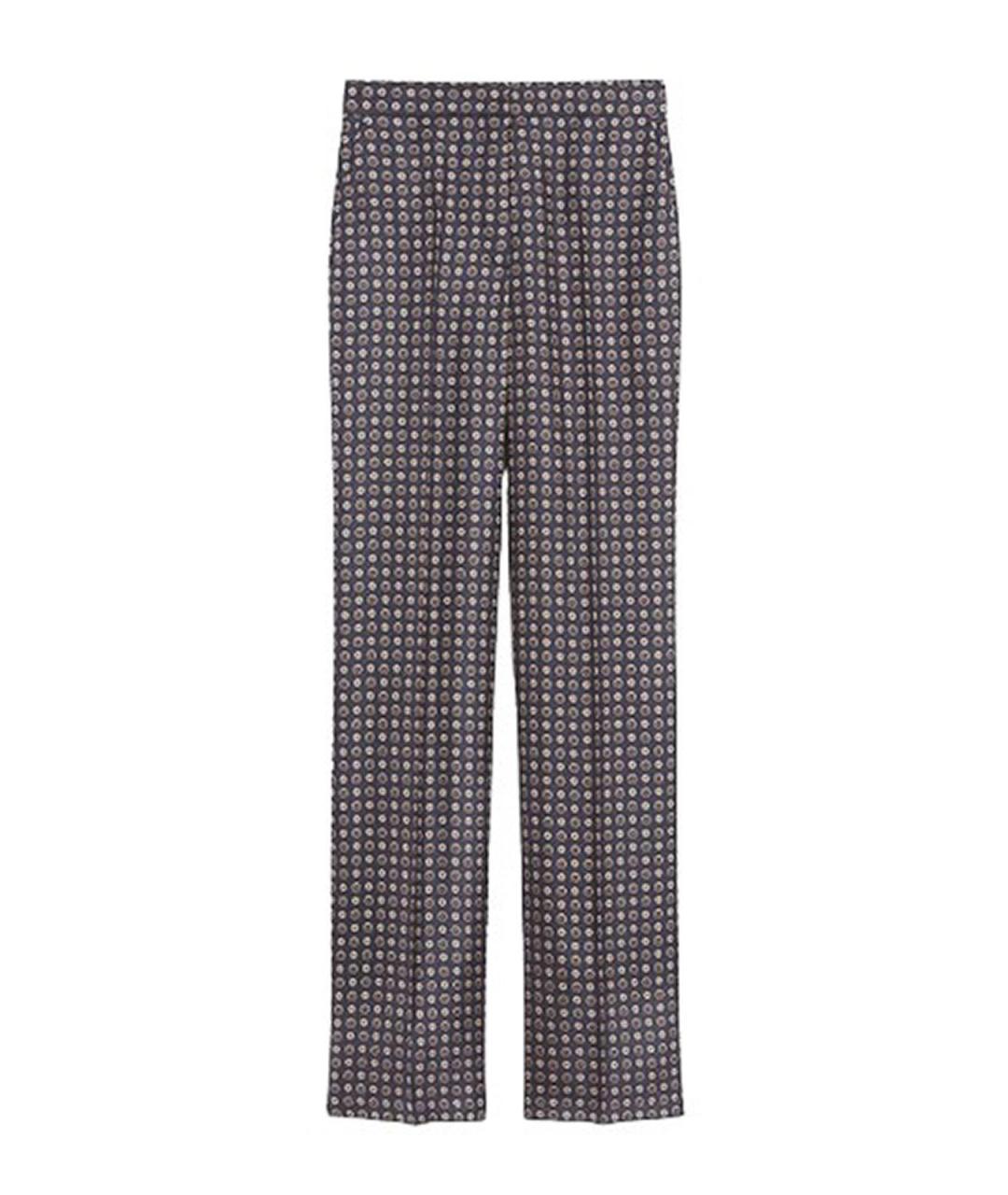 MAX MARA STUDIO Синие шелковые брюки широкие, фото 1