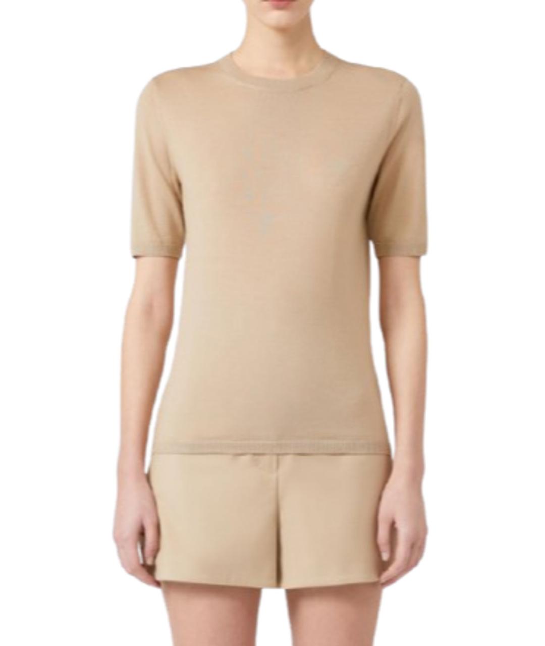 MAX MARA Бежевый шерстяной джемпер / свитер, фото 2