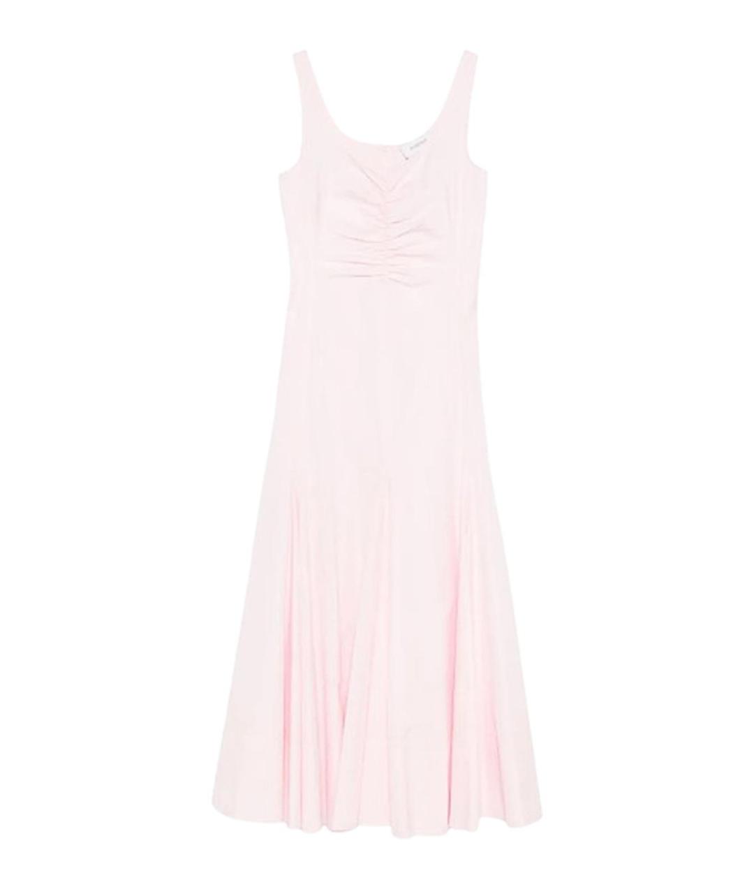 SPORTMAX Розовое хлопковое повседневное платье, фото 1