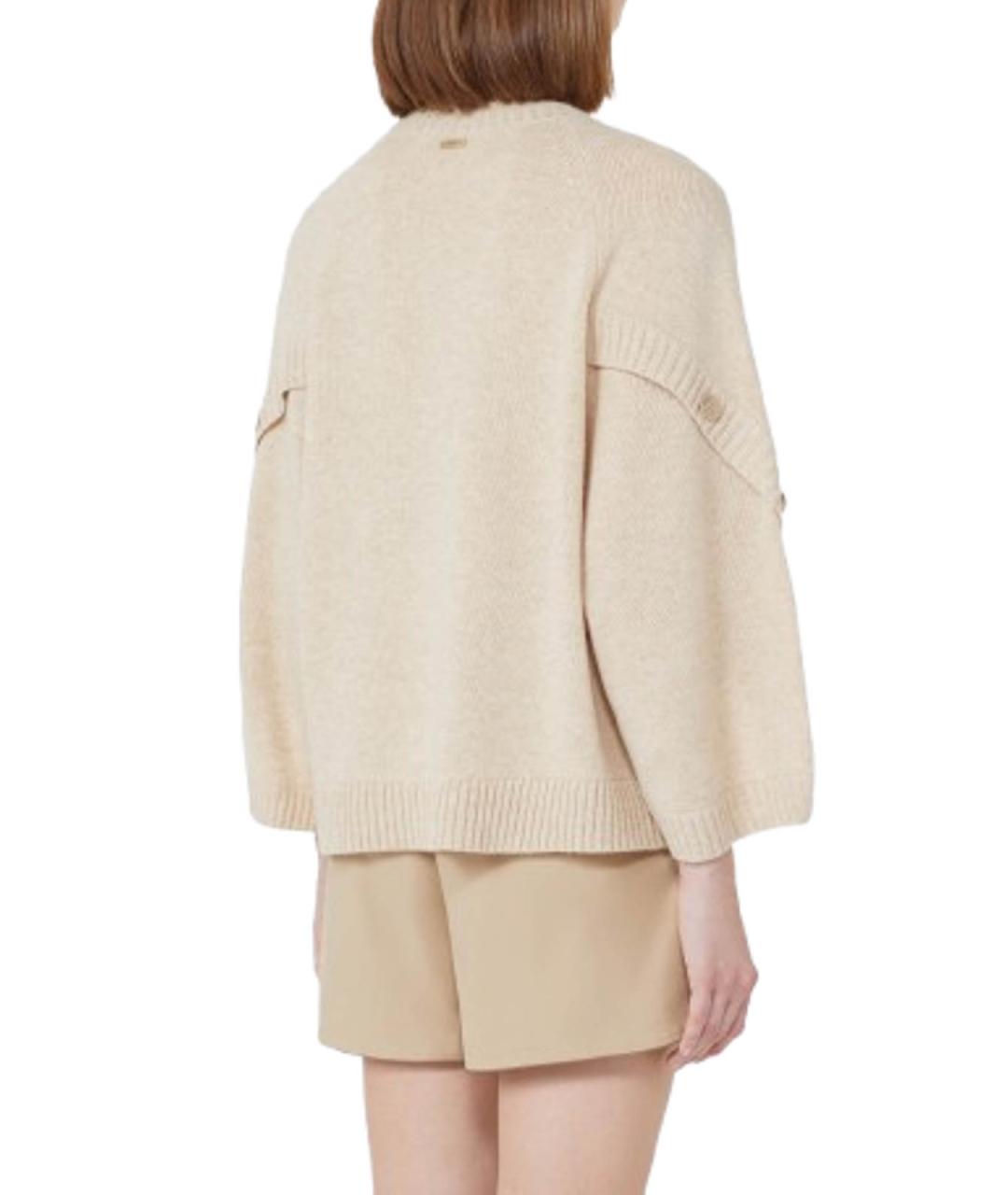 MAX MARA Бежевый кашемировый джемпер / свитер, фото 3