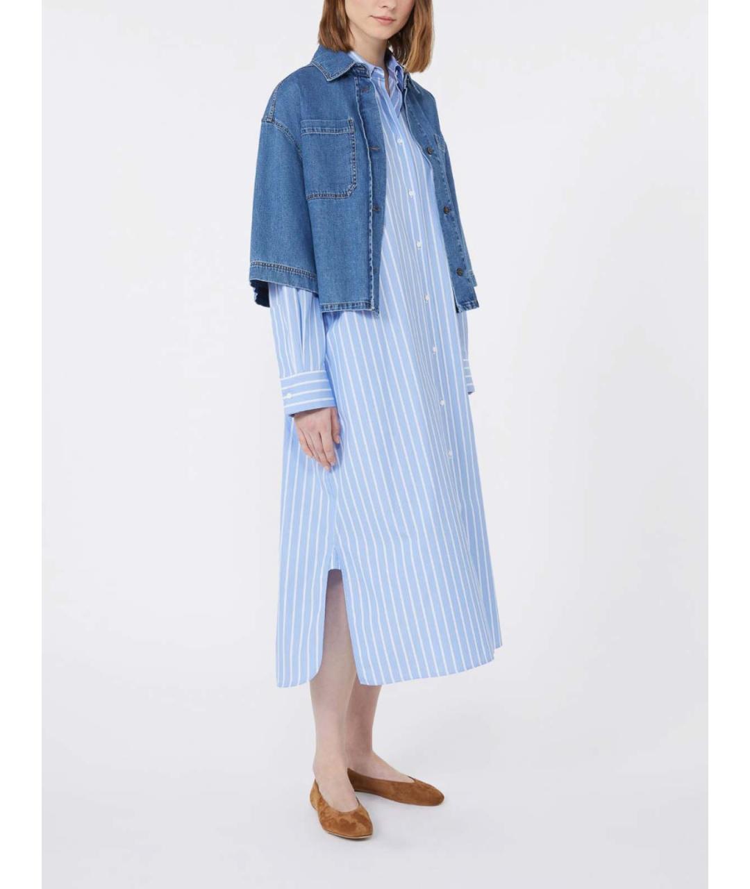 WEEKEND MAX MARA Синяя хлопковая рубашка, фото 2