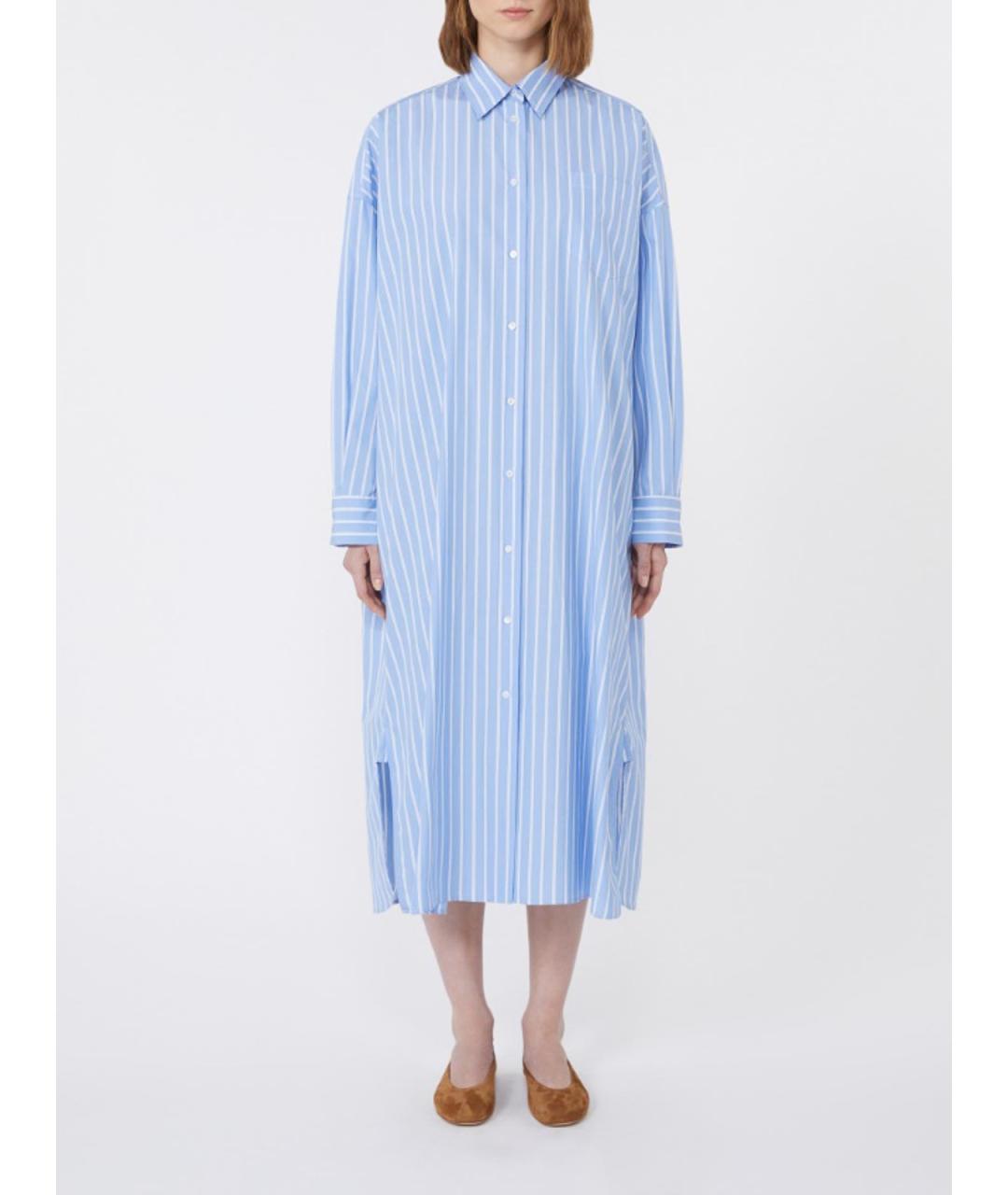 WEEKEND MAX MARA Синяя хлопковая рубашка, фото 3