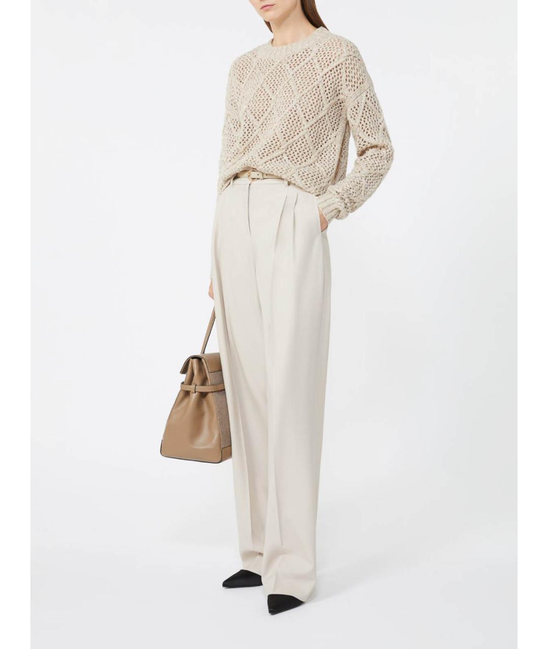 MAX MARA STUDIO Коричневый кашемировый джемпер / свитер, фото 2