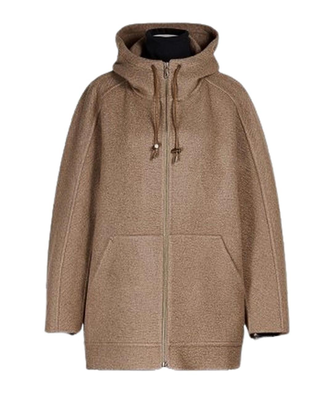 MAX MARA Коричневое кашемировое пальто, фото 1
