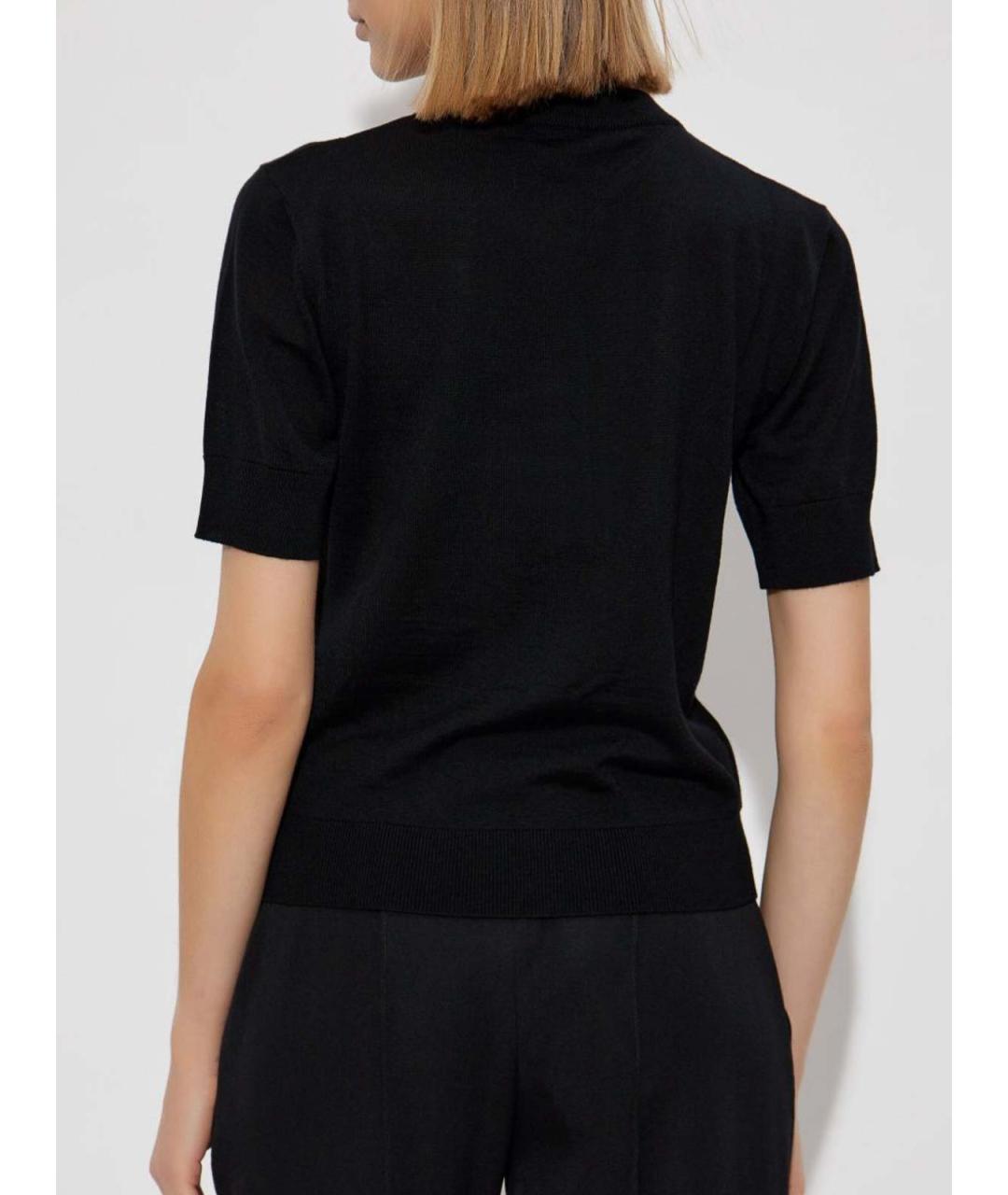 BALMAIN Черная шерстяная футболка, фото 3