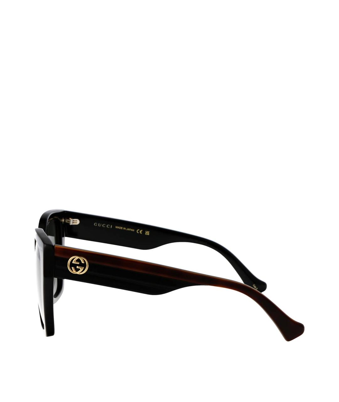 GUCCI Черные пластиковые солнцезащитные очки, фото 3
