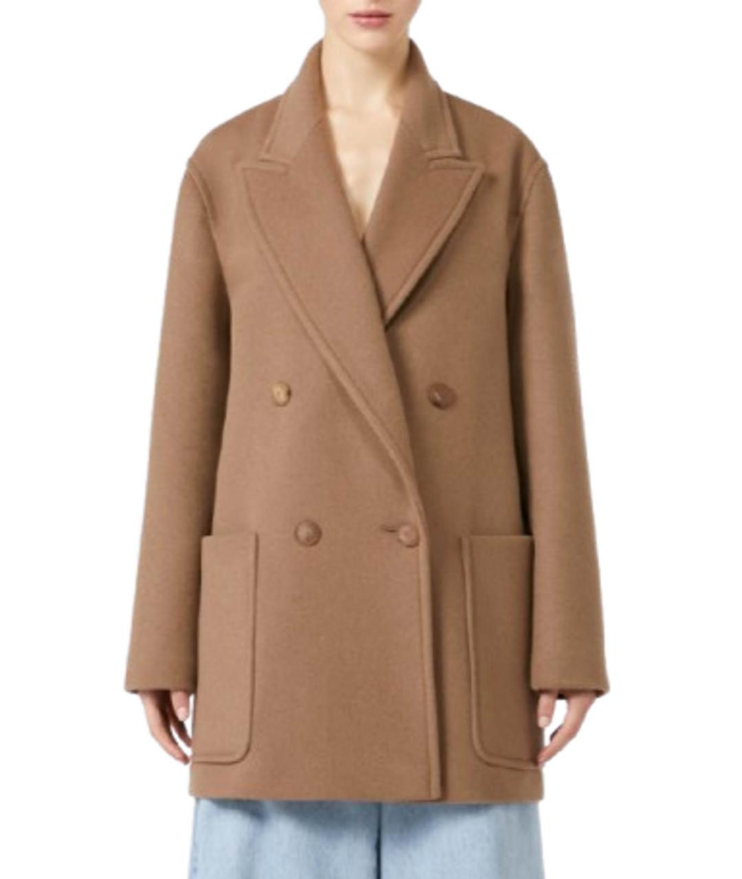 MAX MARA Коричневое кашемировое пальто, фото 2