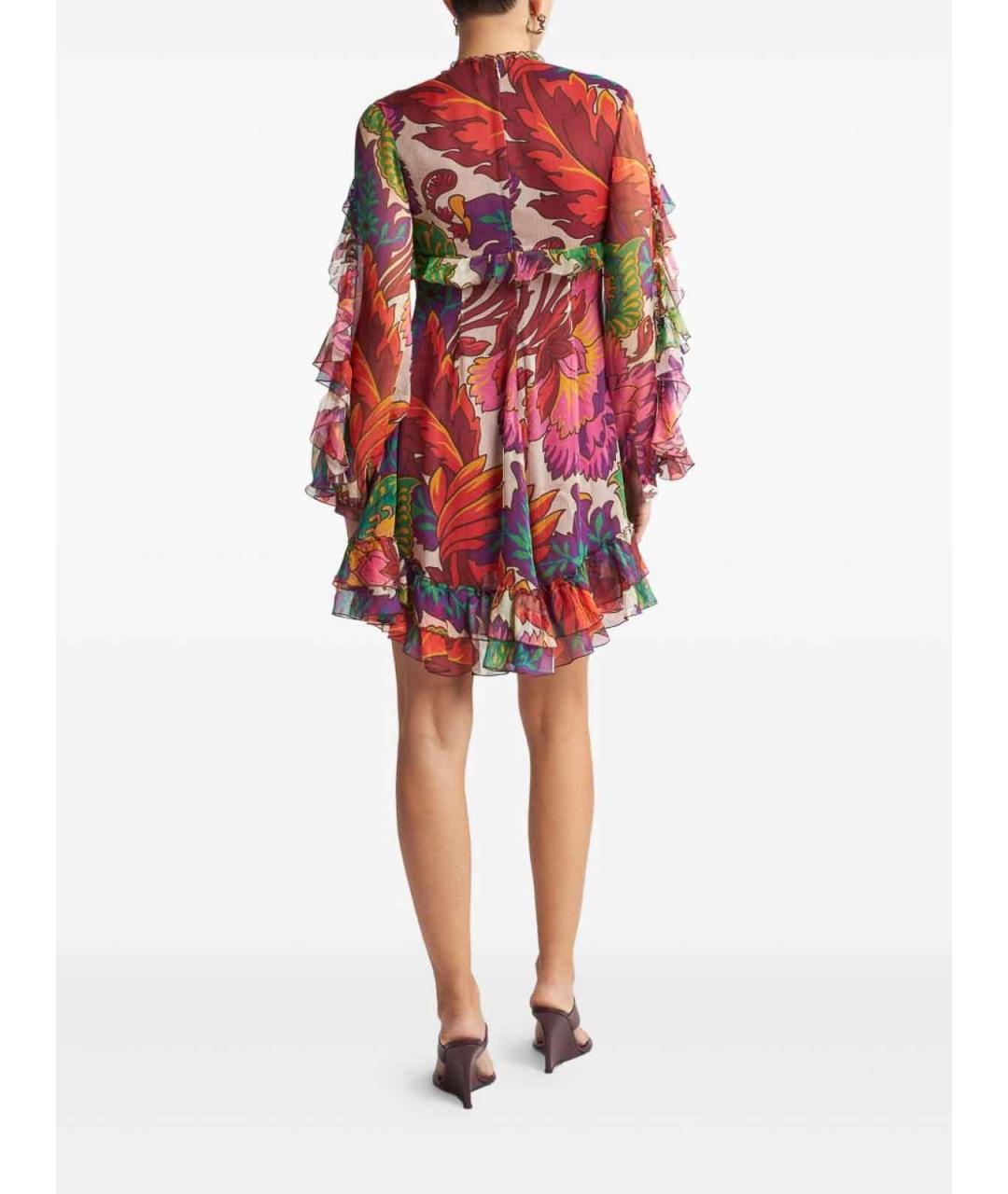 ETRO Мульти шелковое повседневное платье, фото 2