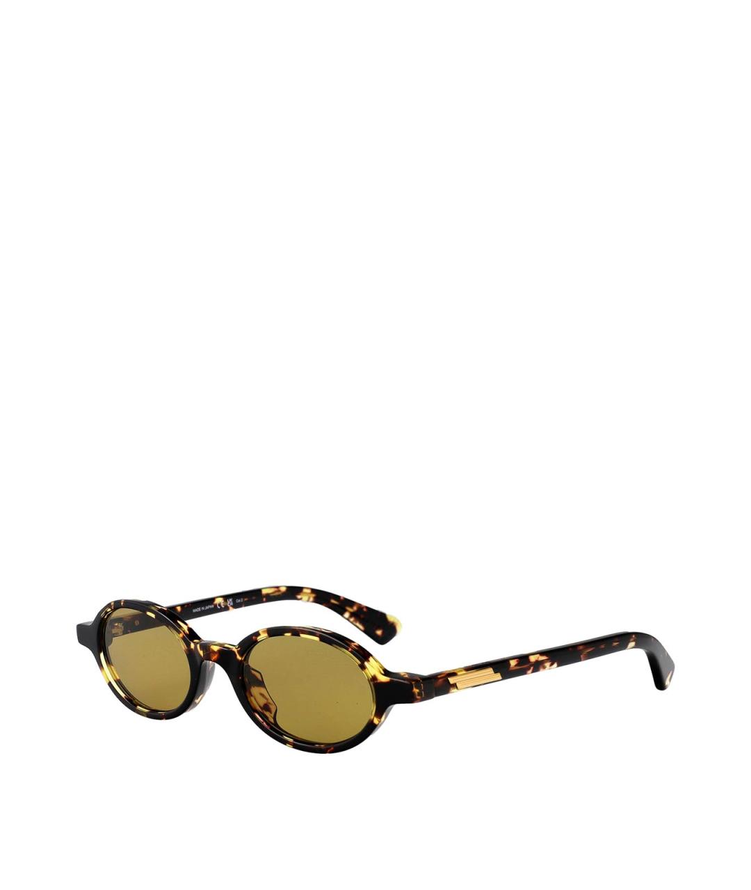BOTTEGA VENETA Коричневые пластиковые солнцезащитные очки, фото 2