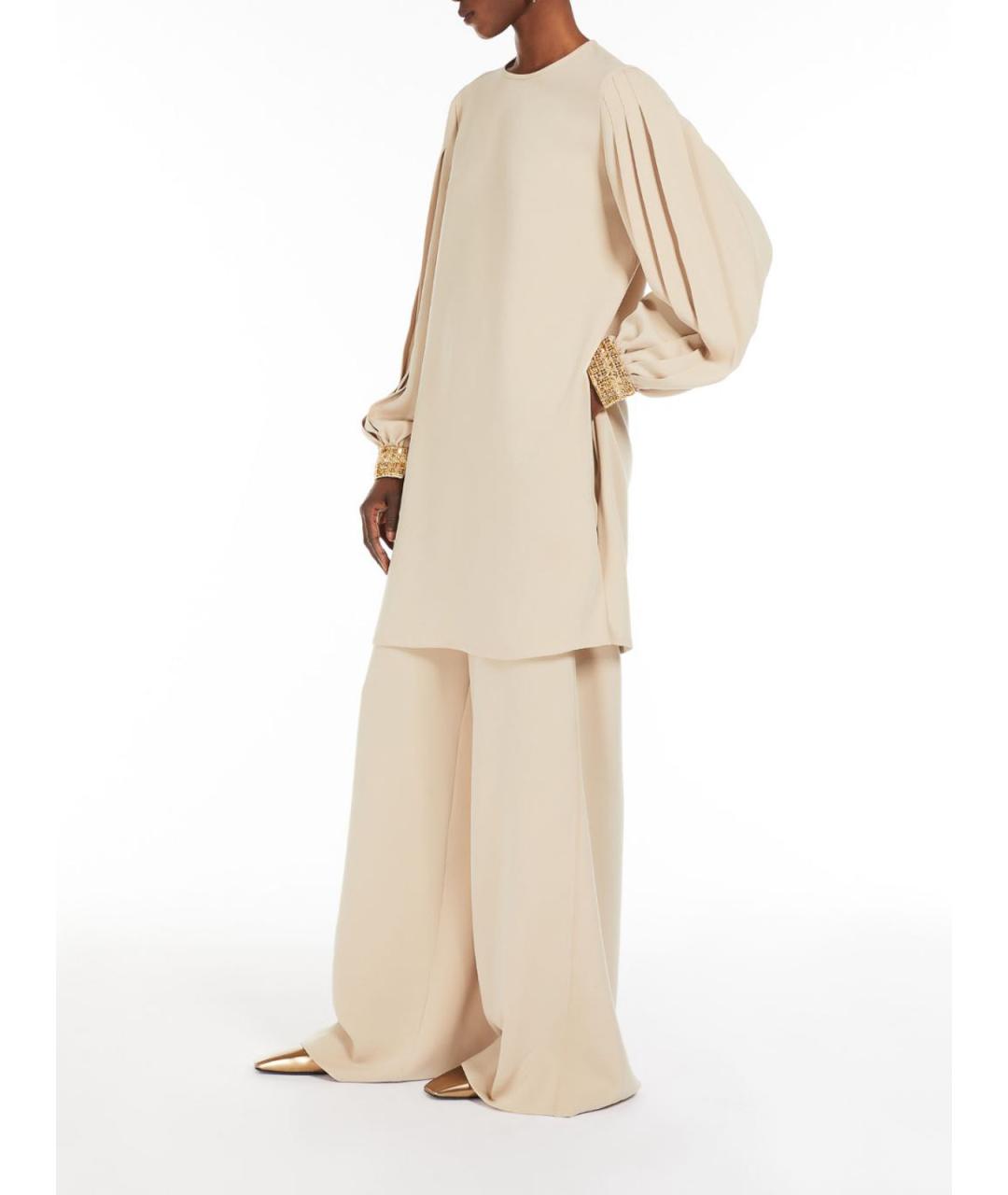 MAX MARA Бежевая полиэстеровая блузы, фото 2