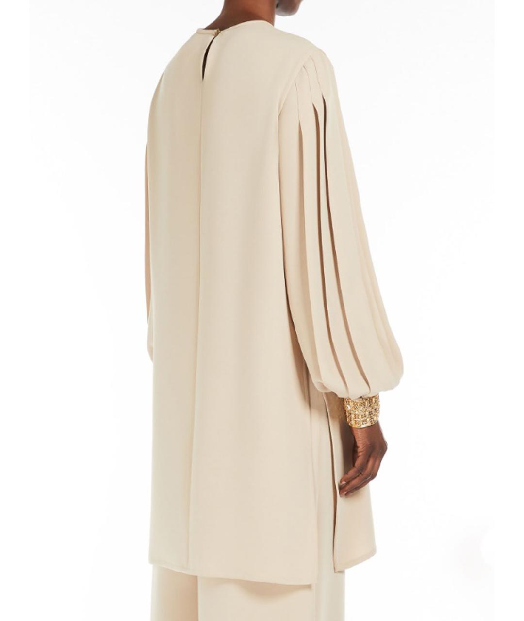 MAX MARA Бежевая полиэстеровая блузы, фото 4