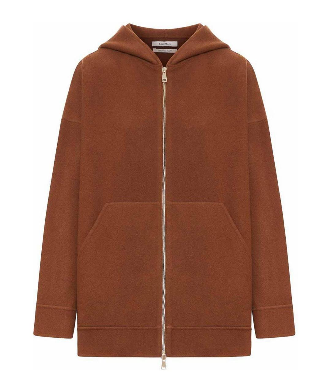 MAX MARA Коричневый кашемировый джемпер / свитер, фото 1