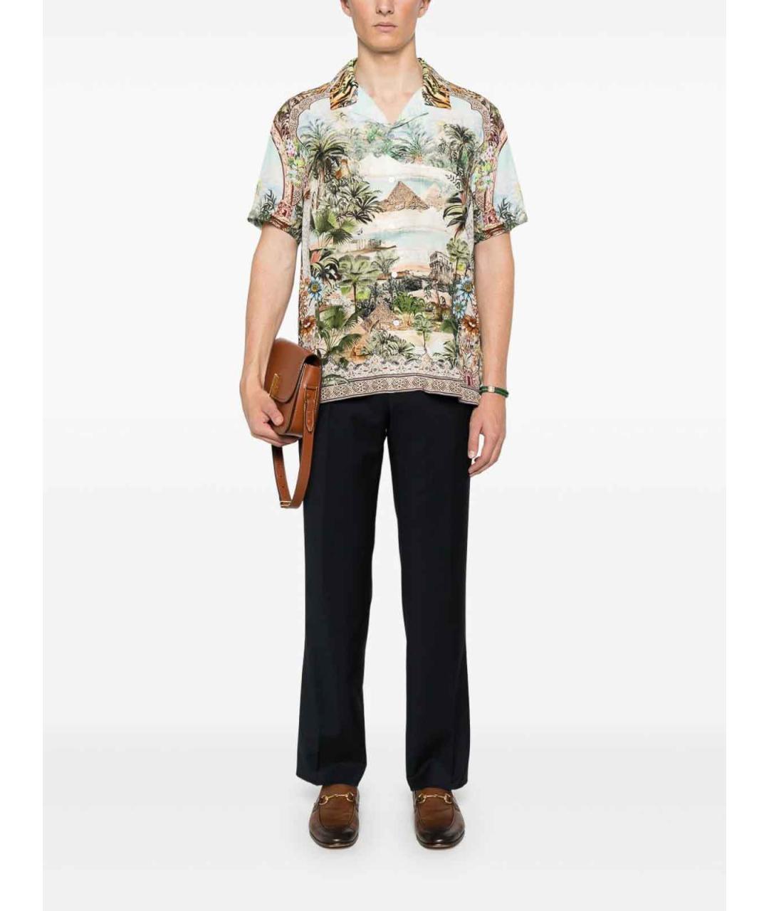 ETRO Синие шерстяные классические брюки, фото 5