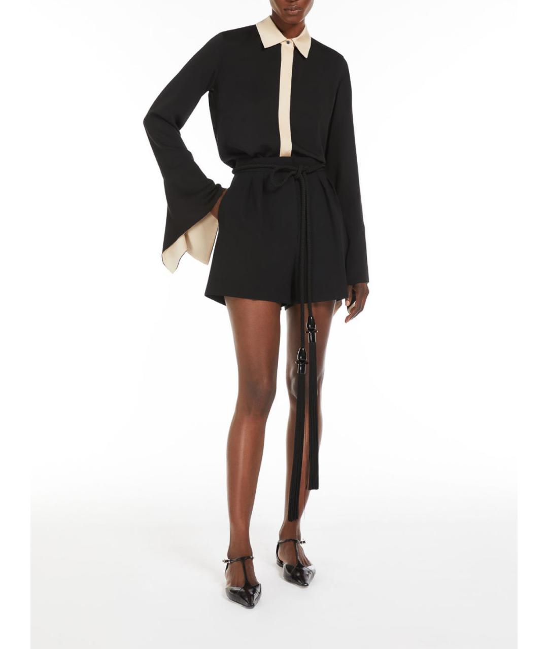 MAX MARA Черные шерстяные шорты, фото 2