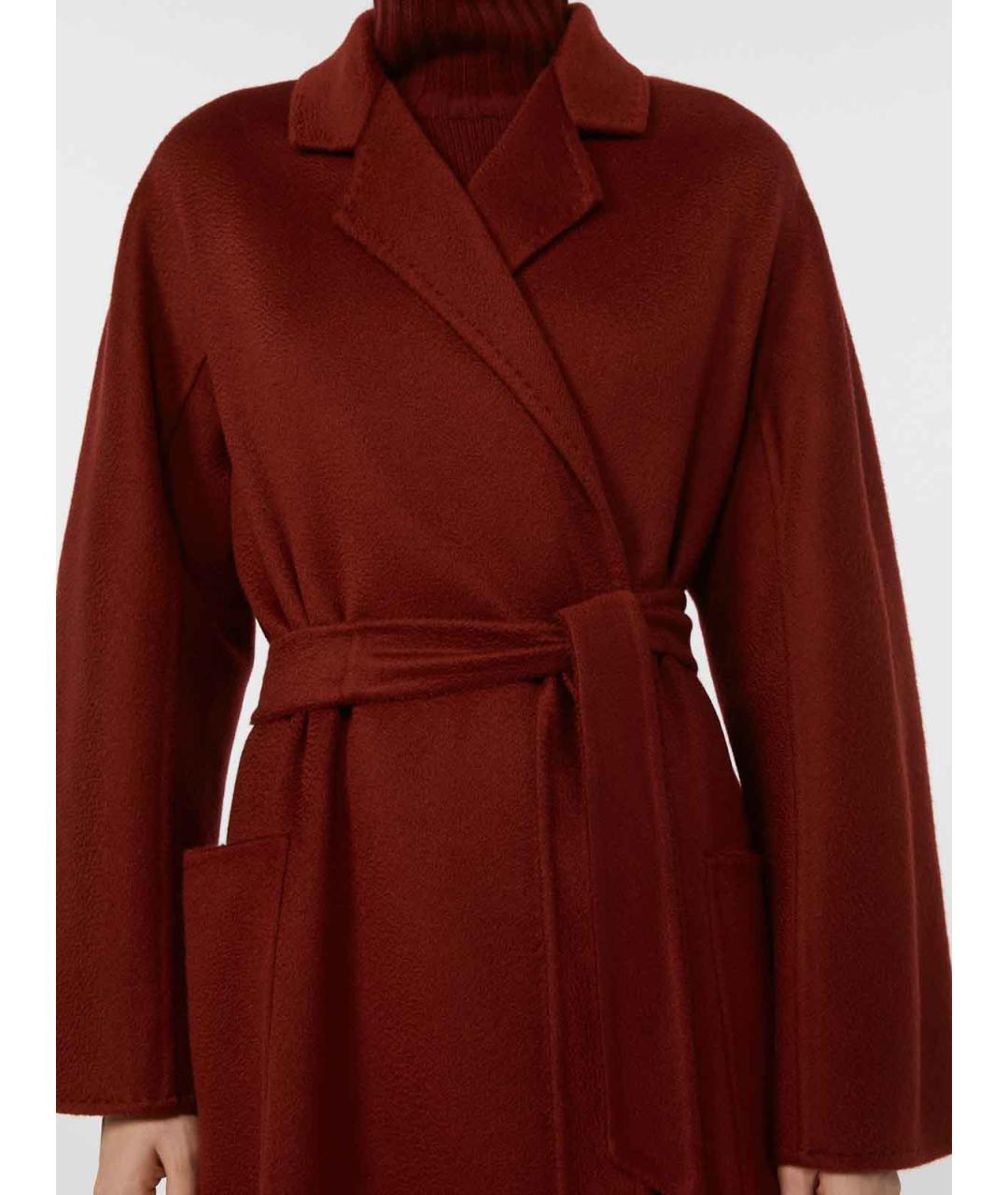 MAX MARA Бордовое кашемировое пальто, фото 5