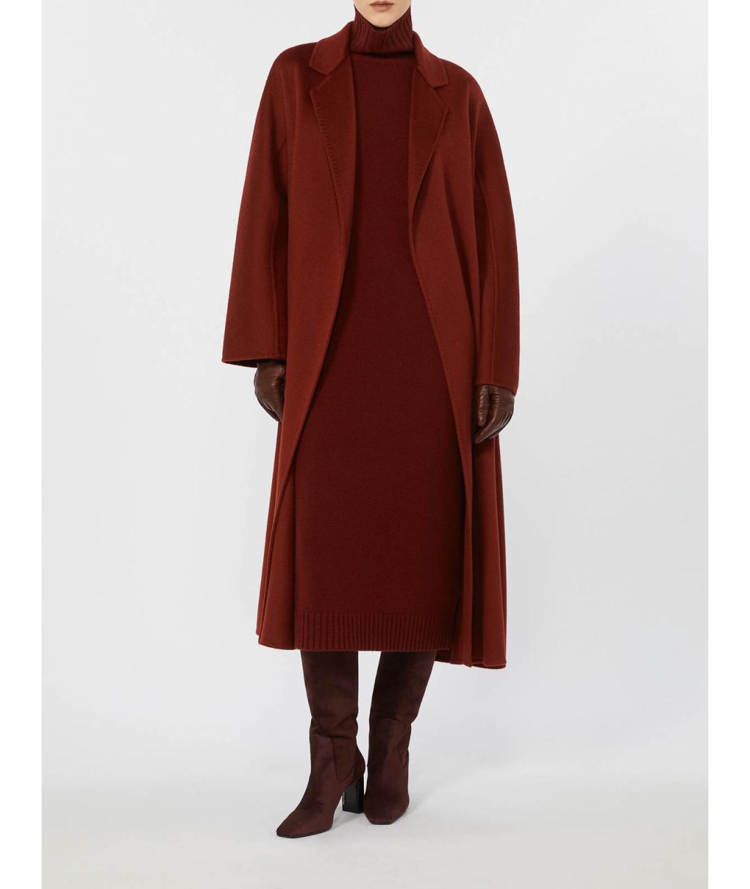 MAX MARA Бордовое кашемировое пальто, фото 2