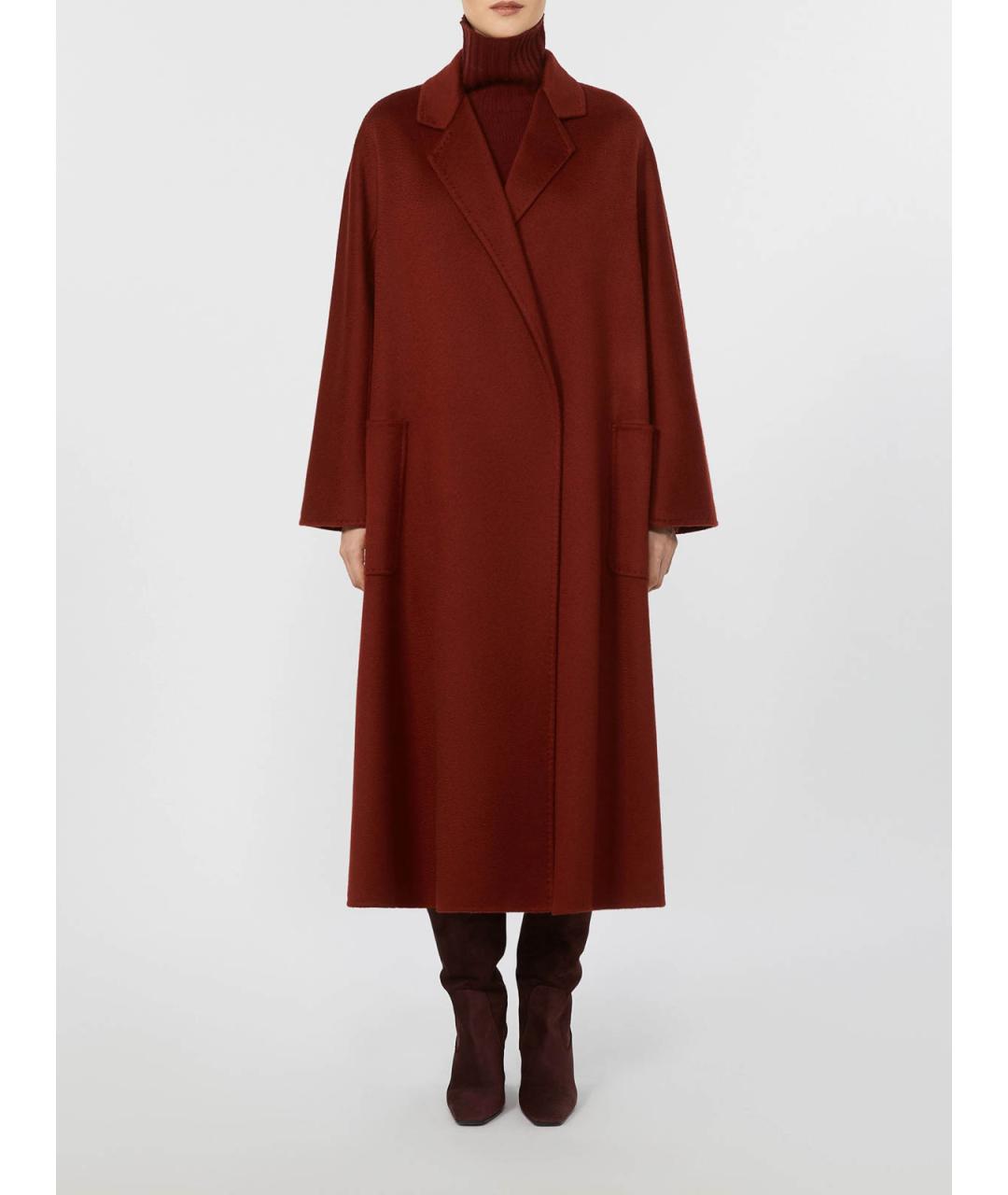 MAX MARA Бордовое кашемировое пальто, фото 3
