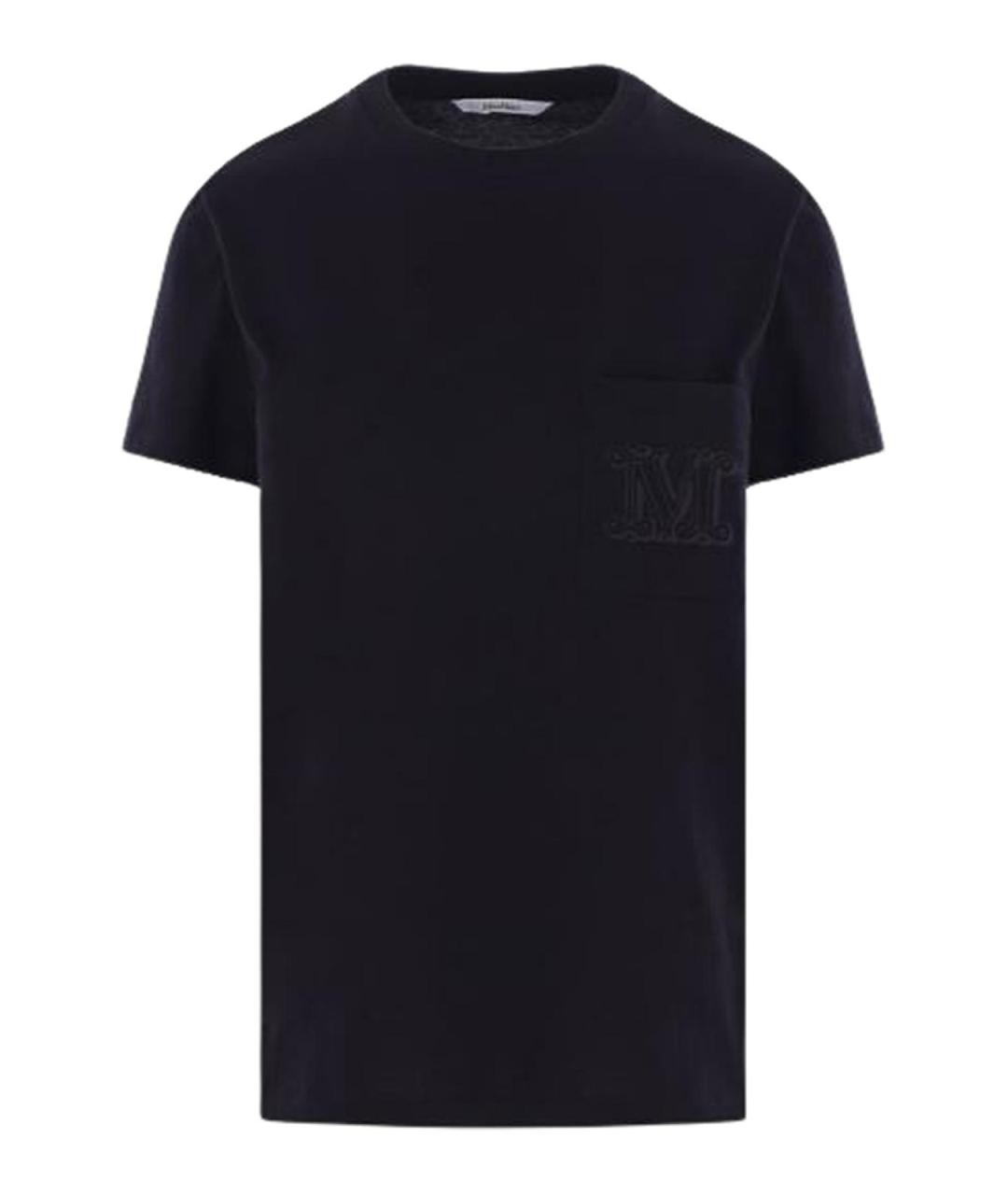 MAX MARA Черная хлопковая футболка, фото 1