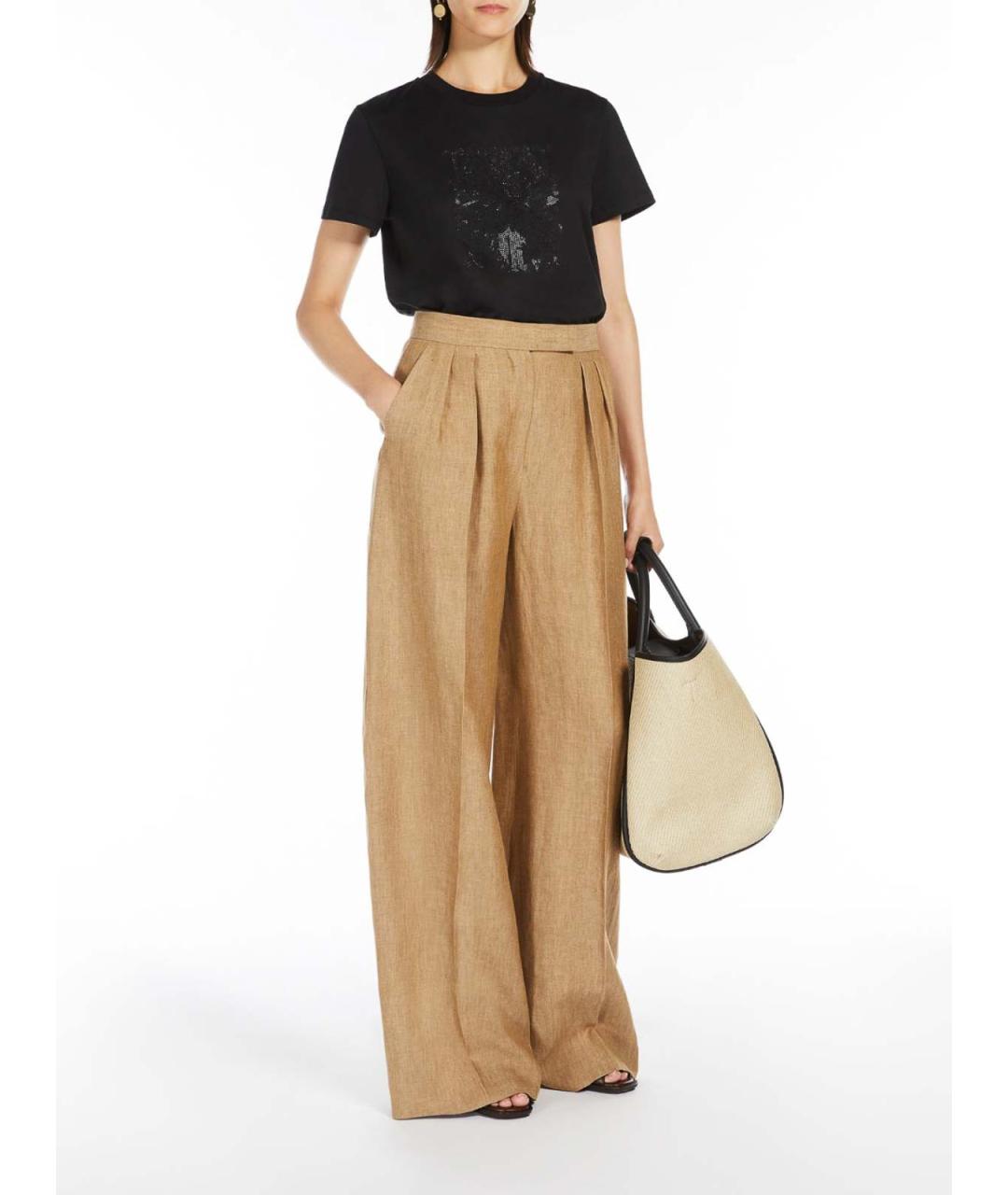 MAX MARA Черная хлопковая футболка, фото 2