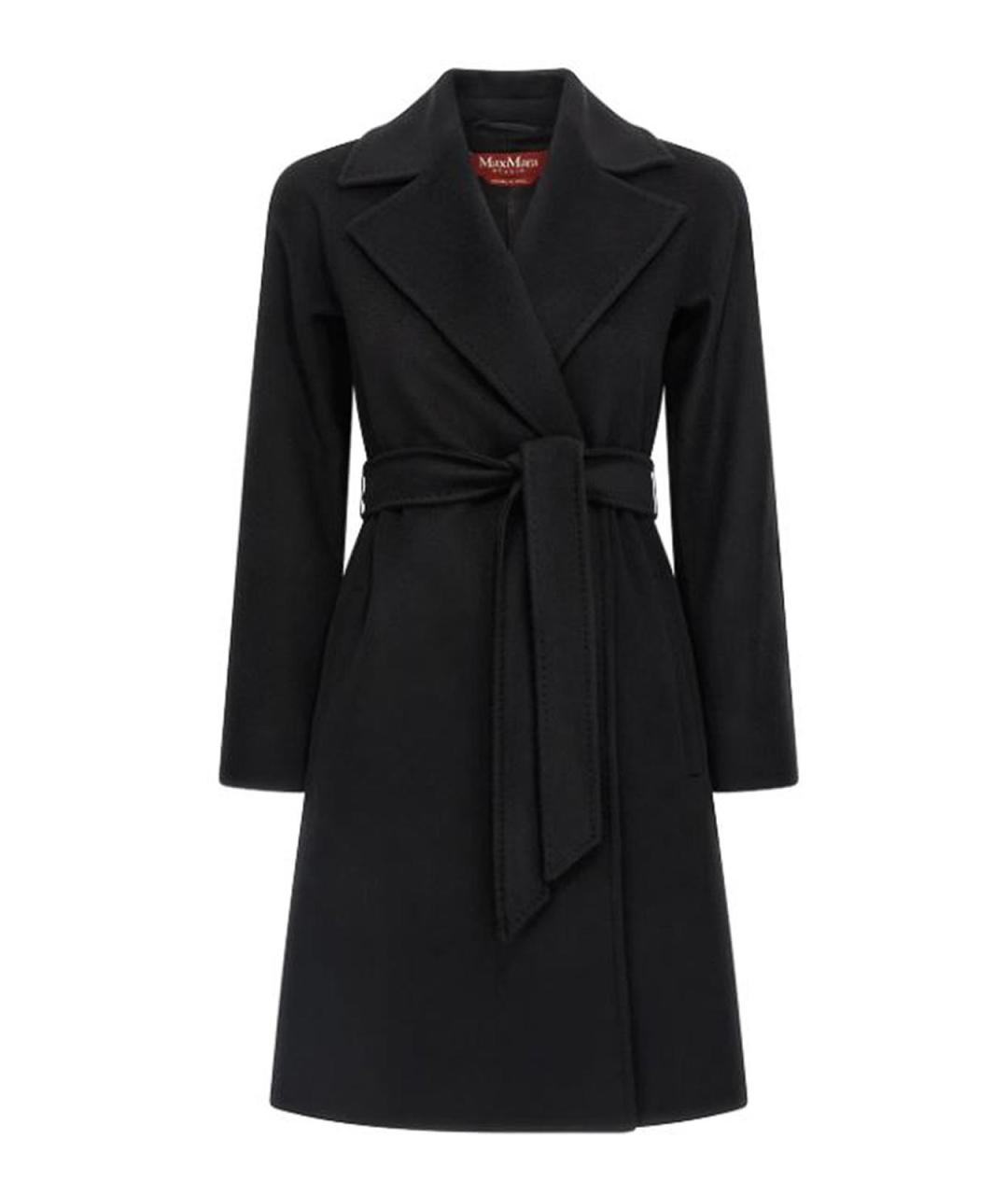 MAX MARA STUDIO Черное шерстяное пальто, фото 1