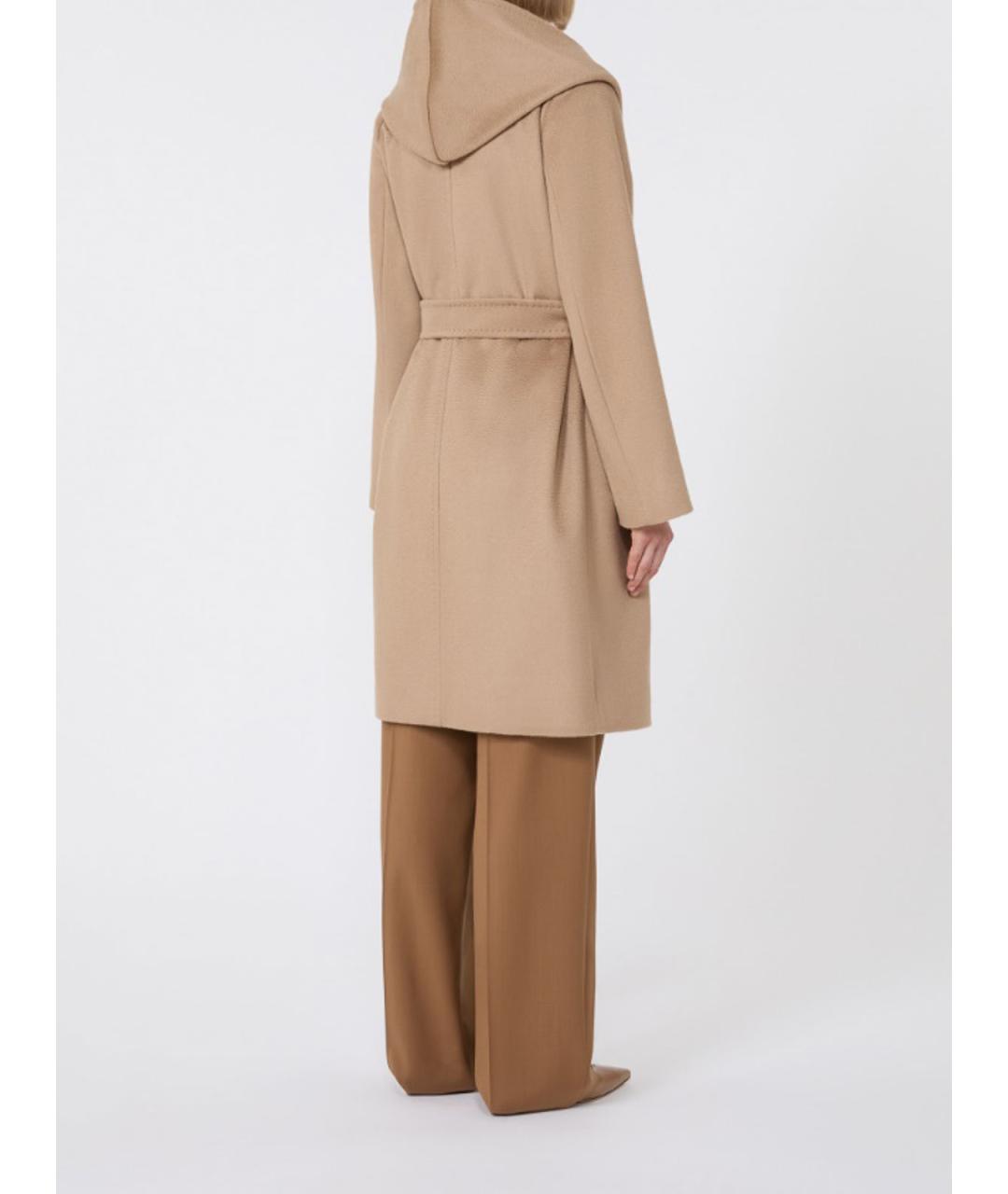MAX MARA STUDIO Бежевое шерстяное пальто, фото 4